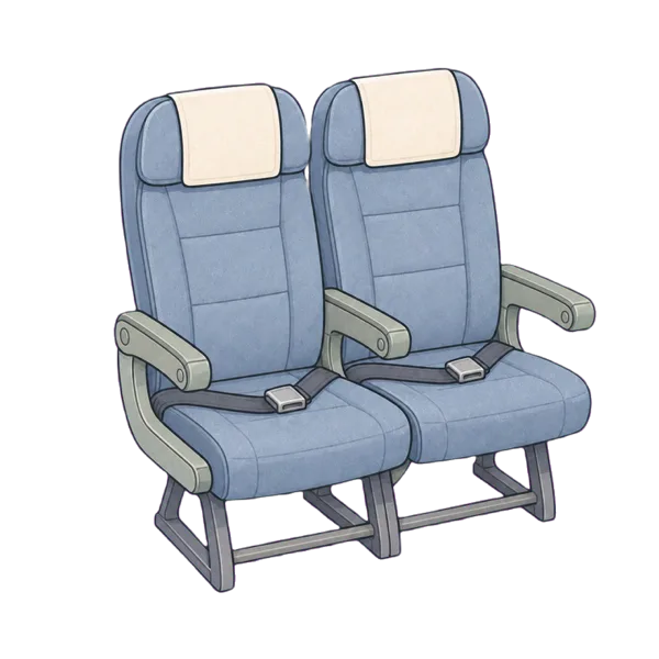 Seats vocabulary illustration