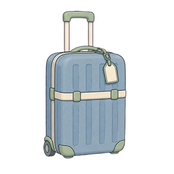 Suitcase vocabulary illustration