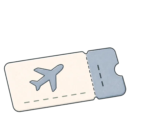 Ticket vocabulary illustration