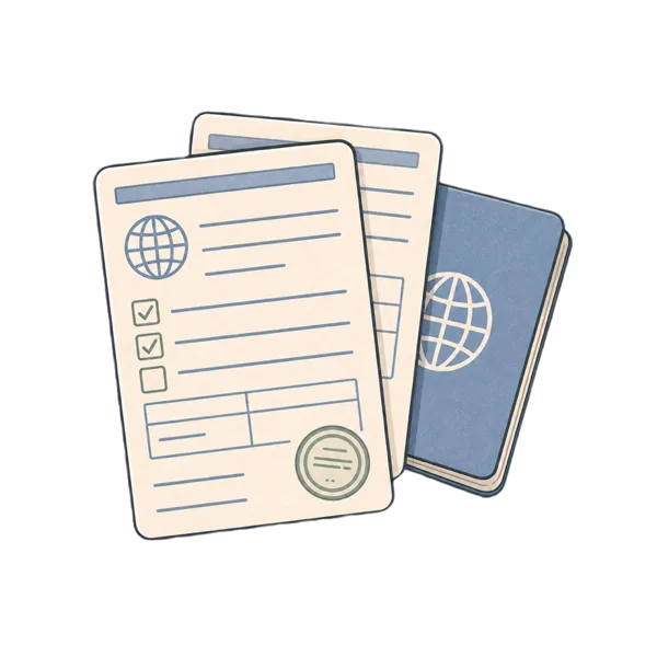 Visa vocabulary illustration